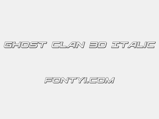 Ghost Clan 3D Italic