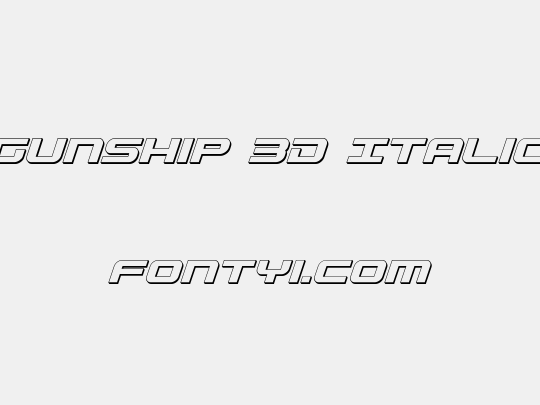 Gunship 3D Italic