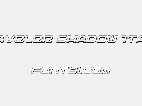 Traveler Shadow Italic