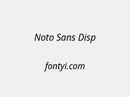 Noto Sans Disp