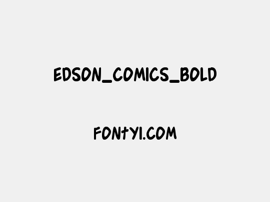 Edson_Comics_Bold