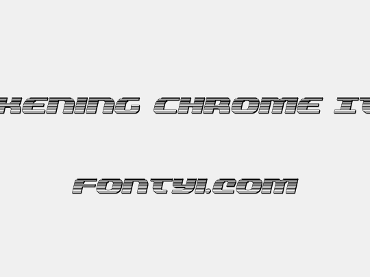 Quickening Chrome Italic
