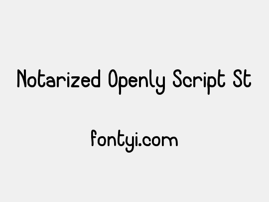 Notarized Openly Script St
