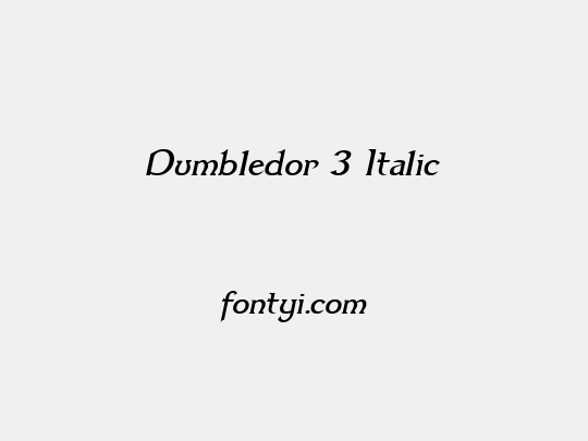 Dumbledor 3 Italic