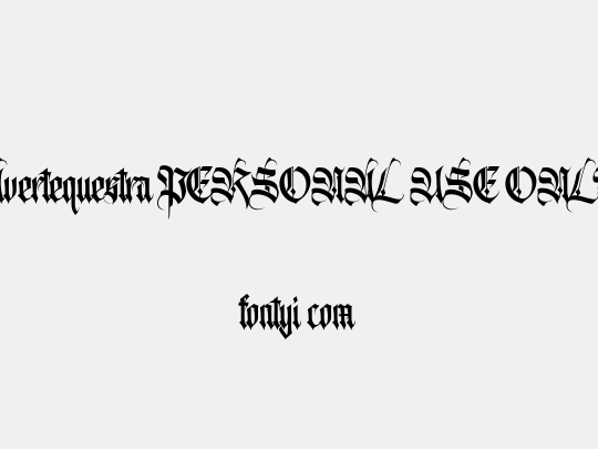 Avertequestra PERSONAL USE ONLY