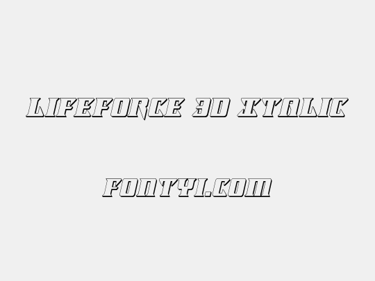 Lifeforce 3D Italic