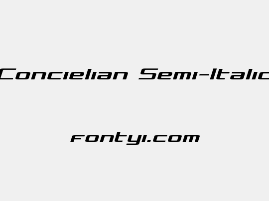 Concielian Semi-Italic