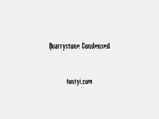 Quarrystone Condensed
