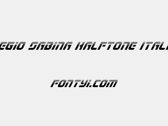 Legio Sabina Halftone Italic