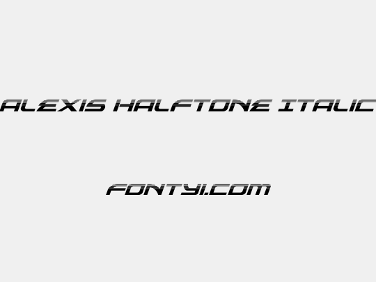 Alexis Halftone Italic