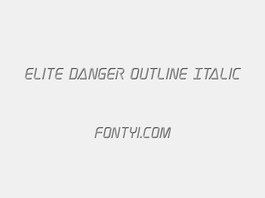 Elite Danger Outline Italic