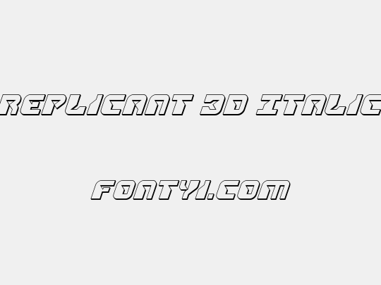 Replicant 3D Italic