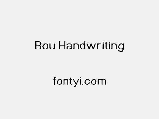 Bou Handwriting