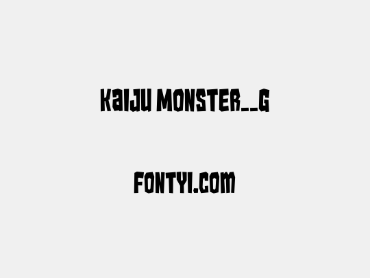 Kaiju Monster__G