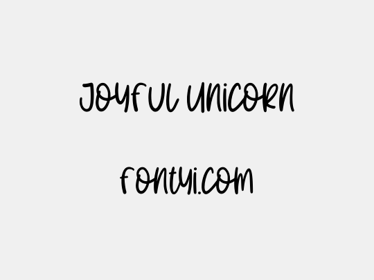 Joyful Unicorn