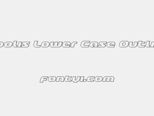 Annapolis Lower Case Outline Italic