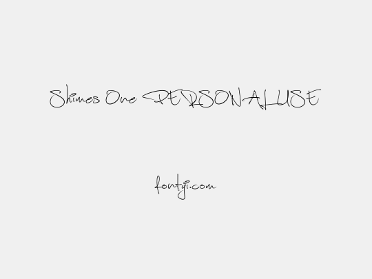 Shimes One PERSONAL USE