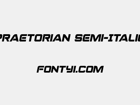 Praetorian Semi-Italic