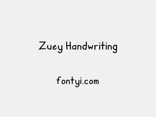 Zuey Handwriting