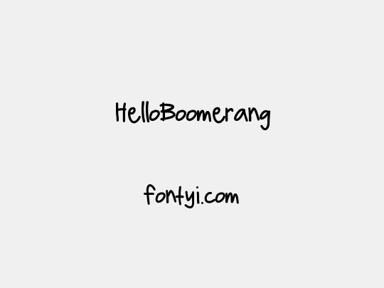 HelloBoomerang