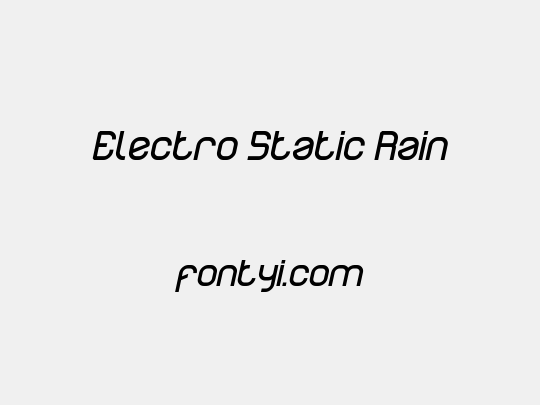 Electro Static Rain