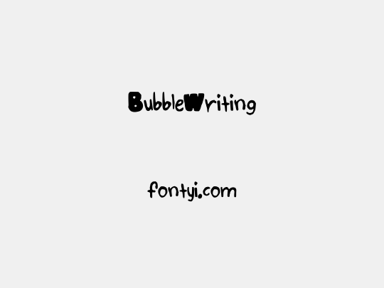 BubbleWriting