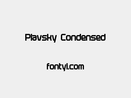 Plavsky Condensed