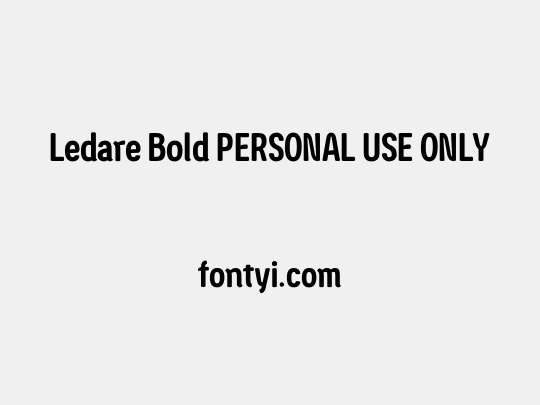 Ledare Bold PERSONAL USE ONLY