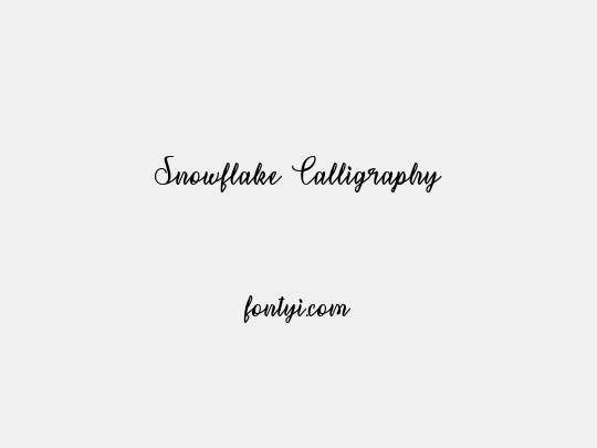 Snowflake Calligraphy
