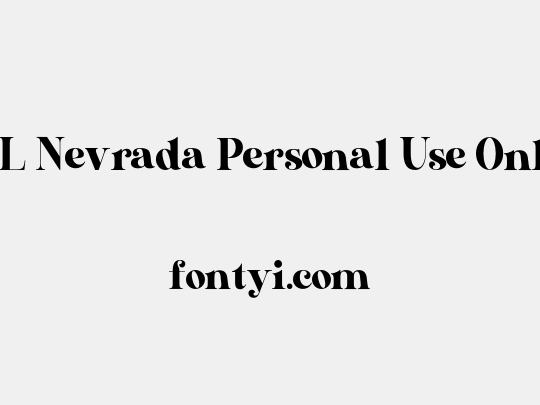AL Nevrada Personal Use Only