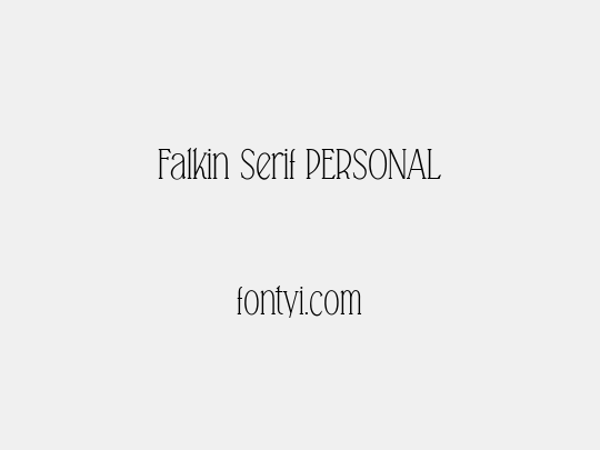 Falkin Serif PERSONAL