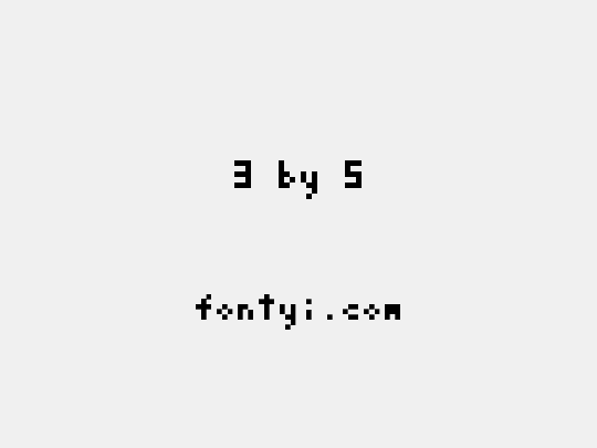 3 by 5