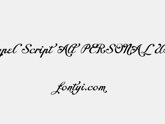 Chapel Script Alt PERSONAL USE