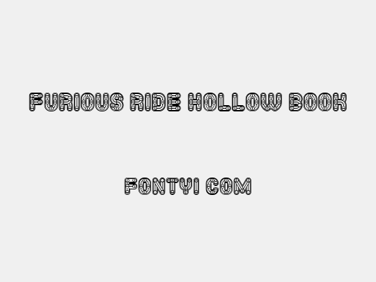 Furious Ride Hollow Book