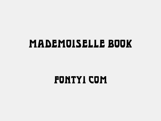 Mademoiselle Book