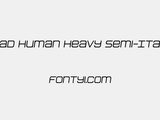 Head Human Heavy Semi-Italic