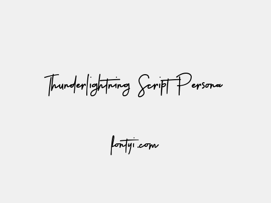 Thunderlightning Script Persona