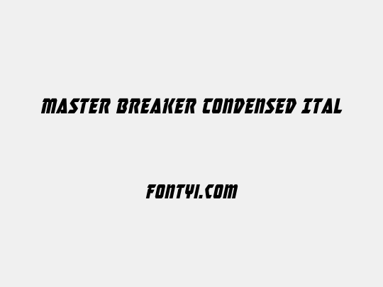 Master Breaker Condensed Ital