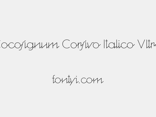 Cocosignum Corsivo Italico UltraLight