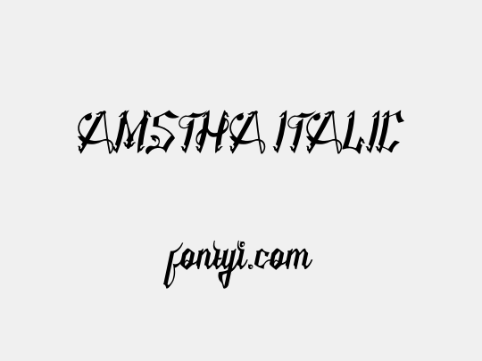 AMSTHA ITALIC