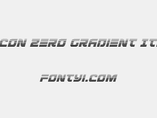 Defcon Zero Gradient Italic