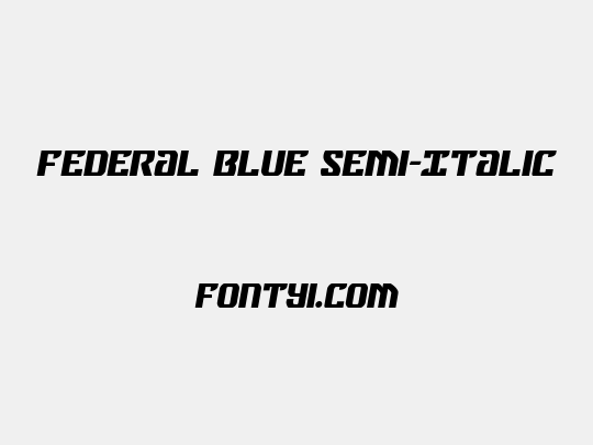 Federal Blue Semi-Italic