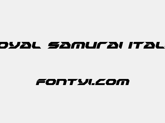 Royal Samurai Italic
