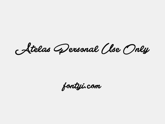 Atelas Personal Use Only