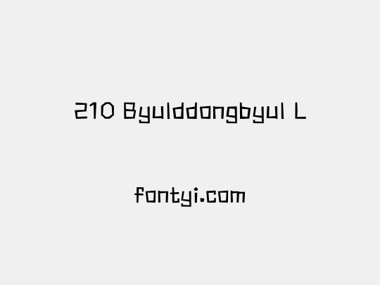 210 Byulddongbyul L
