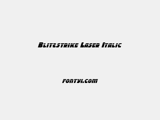 Blitzstrike Laser Italic