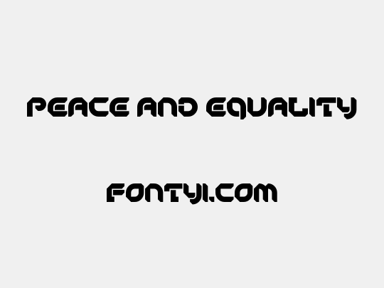Peace And Equality