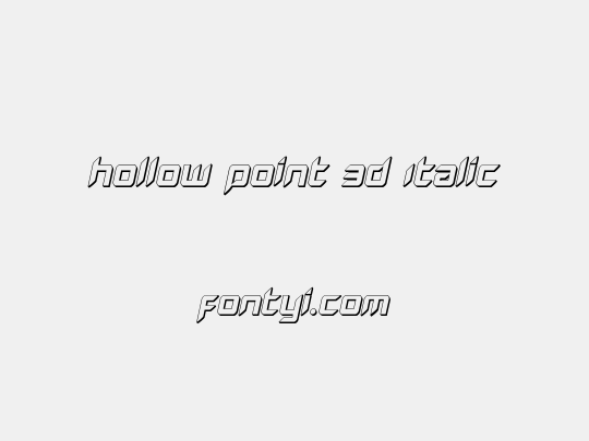 Hollow Point 3D Italic