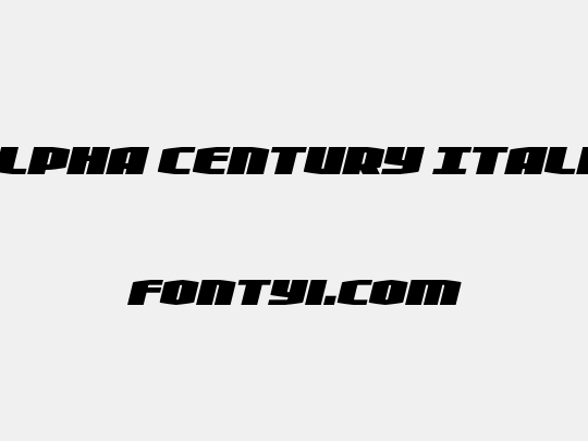 Alpha Century Italic