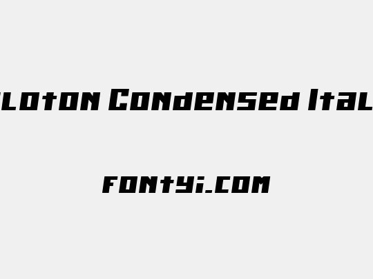 Kiloton Condensed Italic